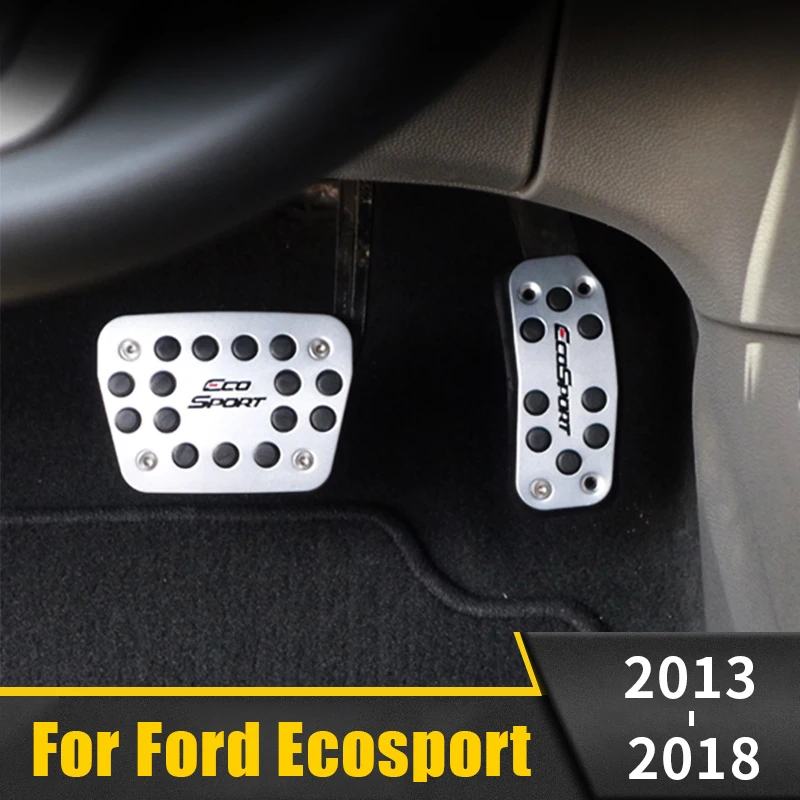 

Aluminum Car Accelerator Gas Pedal Brake Pedal Clutch Pedals Covers AT/MT For Ford Ecosport 2013 2014 2015 2016 2017 2018