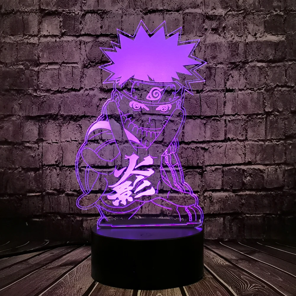 Япония аниме тема 3D эффект Иллюзия светодиодсветодиодный акриловая удзумаки 7