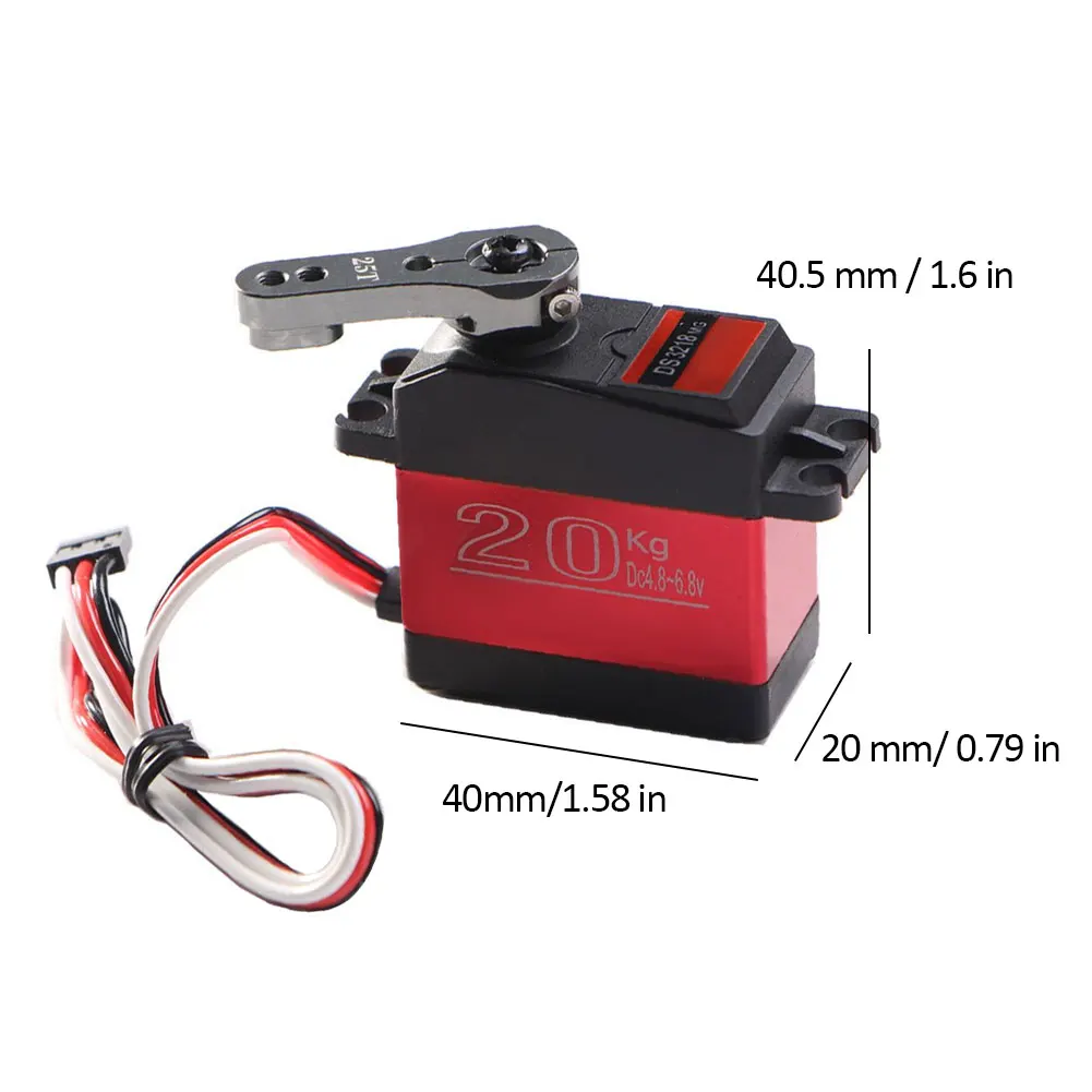 

Metal Gear Digital Servo High Torque DS3218 20KG 270-Degree Servo Motor For RC Robot Cars Parts Power Tool