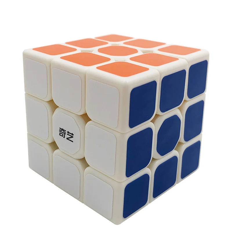 QiYi Профессиональный Кубик Рубика 3x3x3 5,7 см скорость для антистрессовых пазлов Neo Cubo Magico наклейка для детей и взрослых обучающие игрушки - Цвет: WHTIE