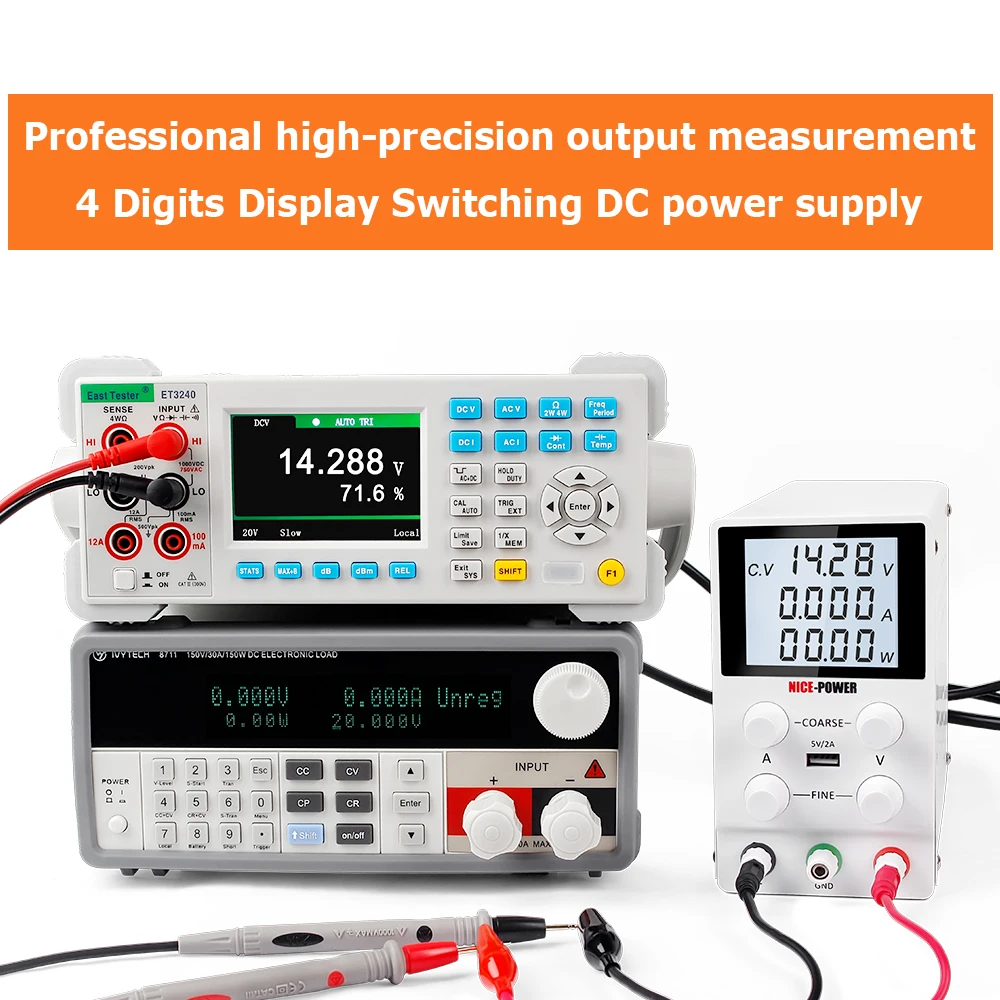 

New DC Laboratory Adjustable Power Supply Source Bench 30V 10A Current Regulator Eye Protection LCD Screen For Phone Repair