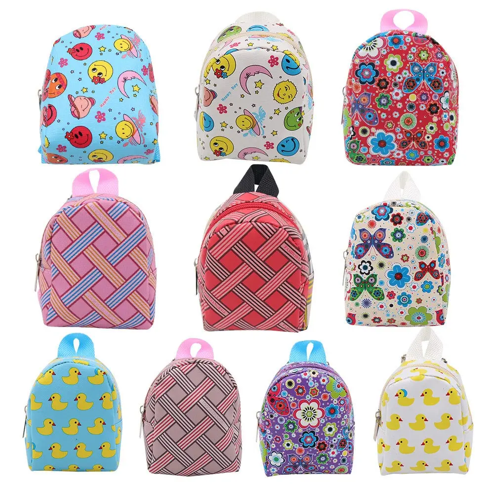 Сумка для кукол школьный рюкзак кошелек с изображением животных из мультфильмов