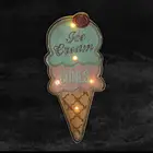 Знак мороженого настенный светильник Лофт светодиодный 3d настенный светильник светодиодный бра внутренний бар настенный светильник s светодиодный индикатор для магазина мороженого