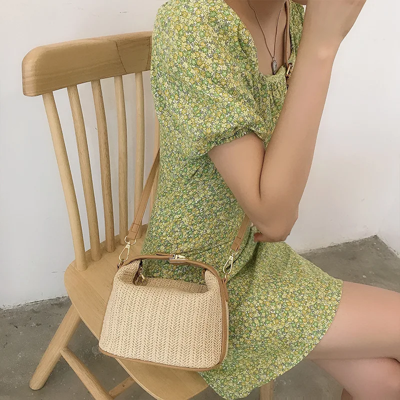 Сумка TRIPNUO Женская плетеная, модный пляжный саквояж ручной работы в виде полумесяца, винтажный чемоданчик из ротанга, лето 2020 от AliExpress WW