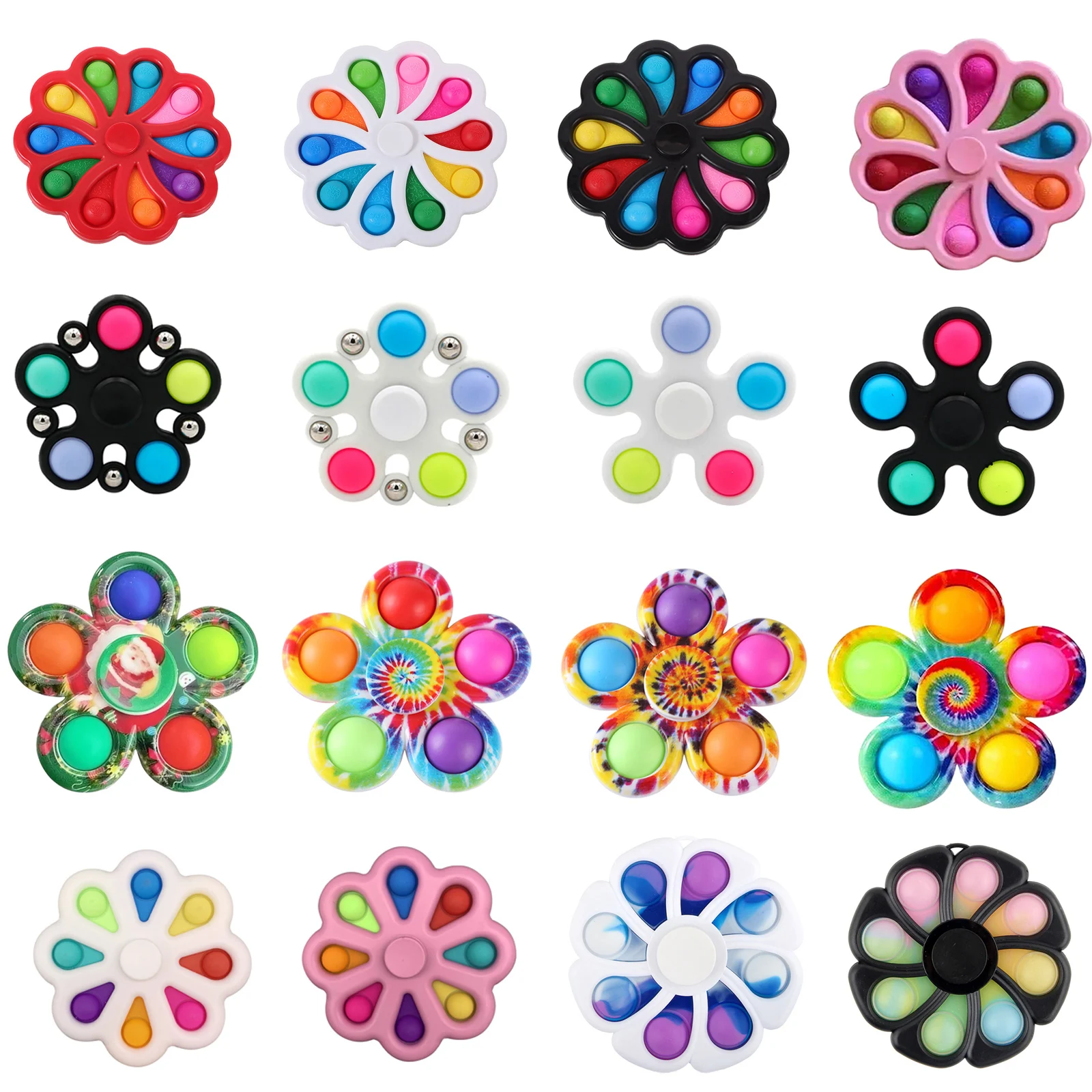 

Multi-style Fingertip Spinning Top Fidget Spinner Pops Its Bubble Fidget Toys Hand Sensory Simple Dimple Antistress Spinner Toys