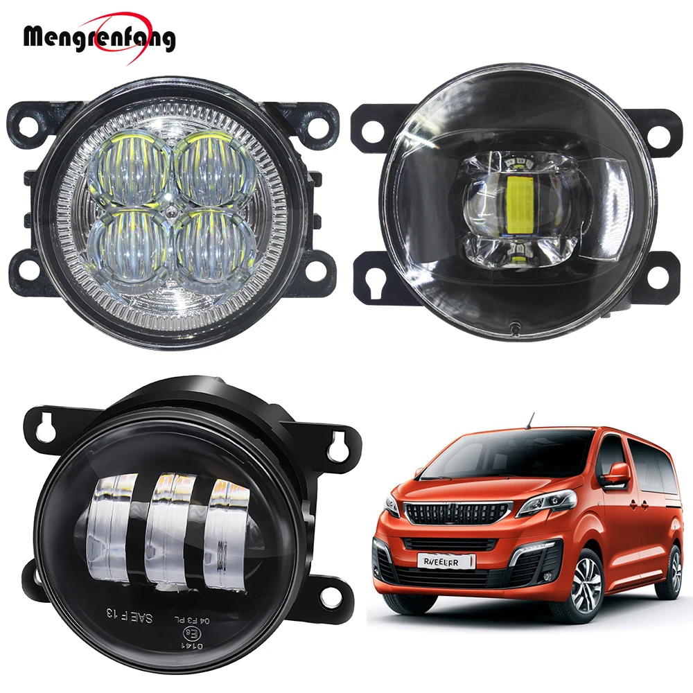 

Светодиодный фонарь светильник сборки H11 передний бампер автомобиля объектива противотуманные лампы дневного света светильник DRL 12V для Peugeot путешественник 2016 2017 2018