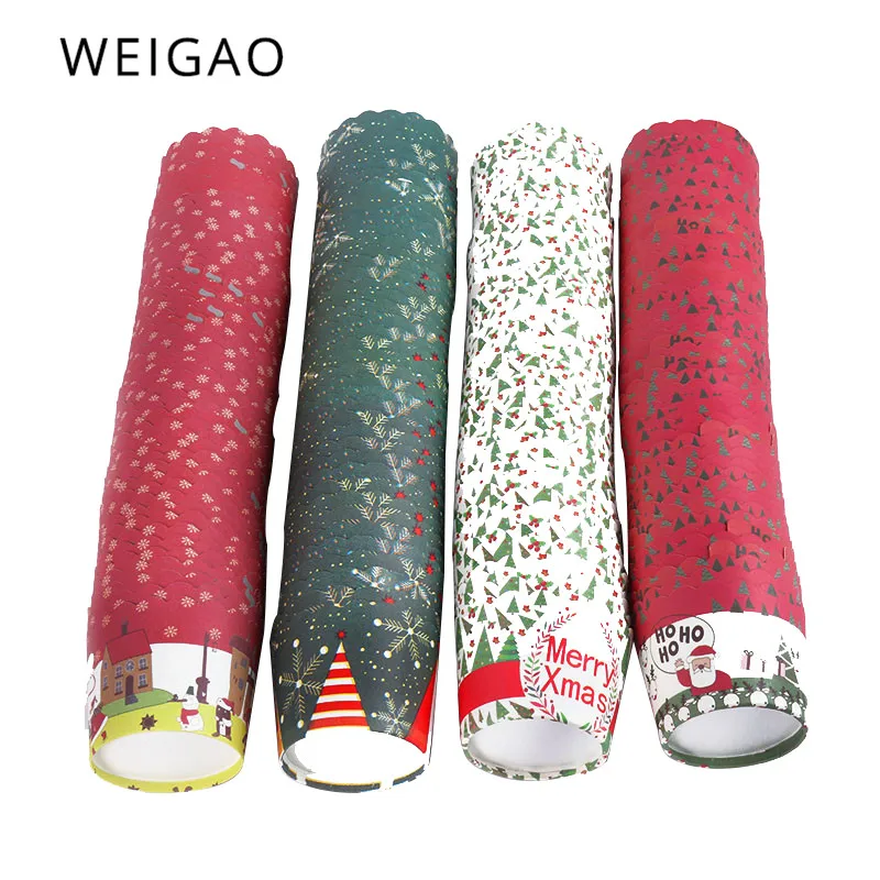 WEIGAO 50 шт. с Рождеством бумажные обертки для кексов новый год керст формочка