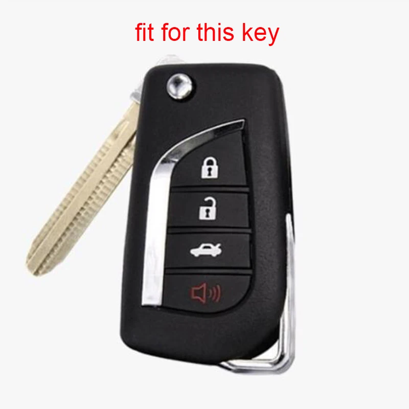 Силиконовый чехол для ключа Toyota Clicker C-HR 2019 Camry 2018 Prius 2008-2015 4 кнопки брелок ключей