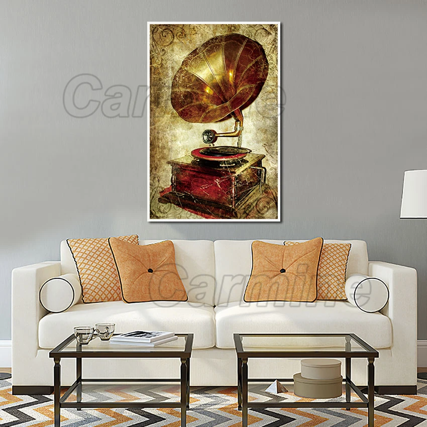 

Still Life Painting Vintage Gramophone Print Painting Poster Home Living Room and Bedroom Wall Art Decoration Can Be Customized