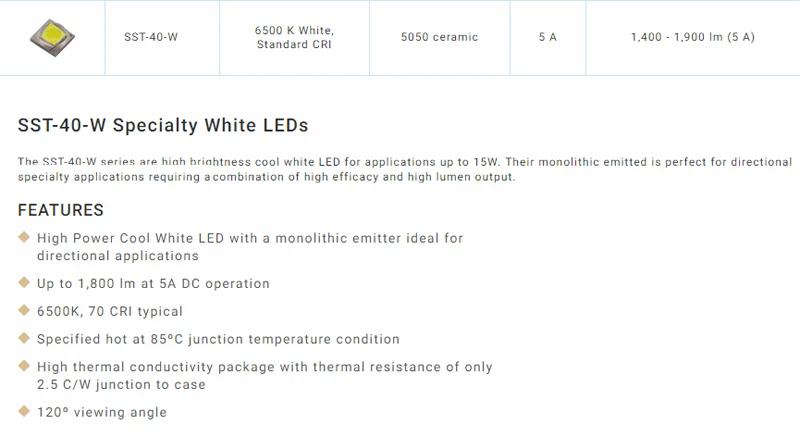 C8 светодиодный модуль 15 Вт 1800LM luminus SST40 SST-40.2 led 6500k белый AMC7135 для c8 фонарик