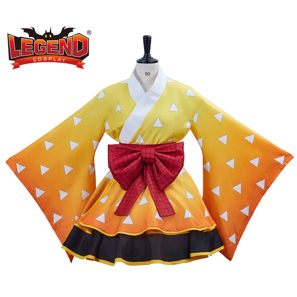 Кимоно для косплея рассекающий демонов женский наряд в японском стиле лолита