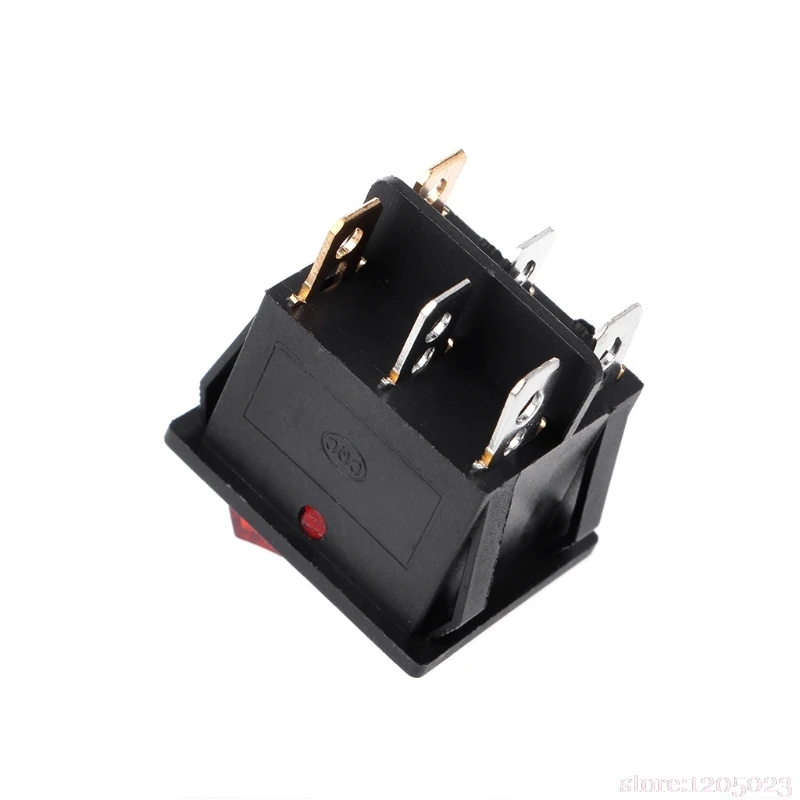 Двойной лодочный кулисный переключатель 6 Pin ВКЛ-ВЫКЛ с зеленый красный