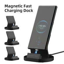 Sikai 5A Type-C Micro USB IOS Charging Dock Station Desktop Magnet Charger Stand For iPhone12 Pro/11 Xiaomi mi 11 Huawei P40/P30