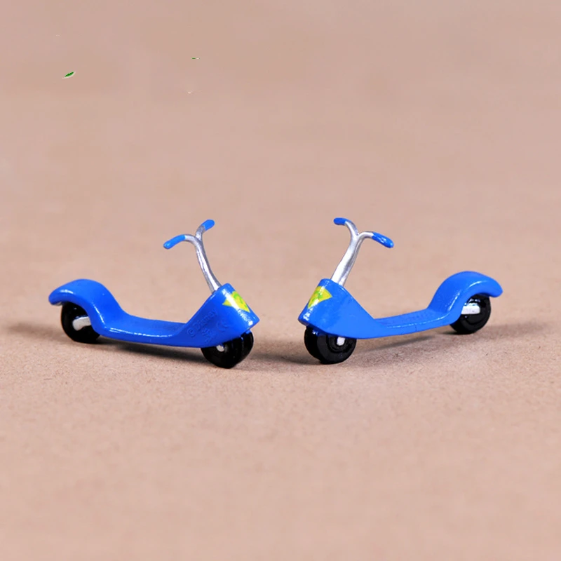 DIY Мини Синий скутер фигурка Сказочный Дом Сад миниатюрные украшения для дома