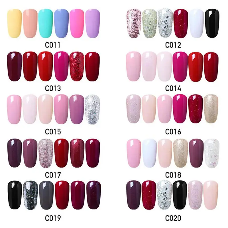 Elite99 6 шт./лот Гель лак для нейл арта набор цвет красного вина Цвет УФ гель ногтей!