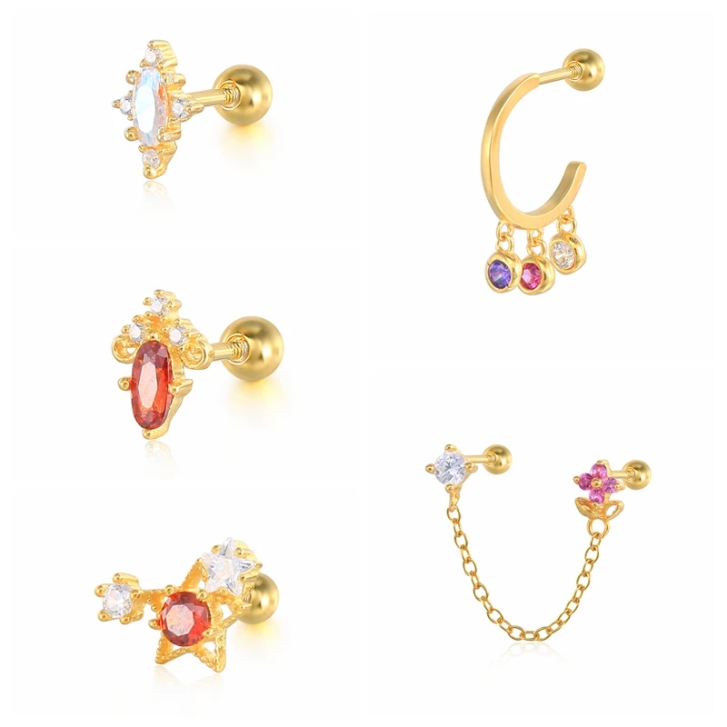 

ROXI хит продаж в Европе и Америке цветные циркониевые серьги для женщин серебро 925 Винт уха, серьги-гвоздики с 2021 ювелирные изделия