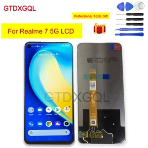 Original LCD Display For Oppo Realme 7 5G RMX2111Touch Panel Digitizer Assembly Sensor Screen Replacement Repair Parts 6.5 inch