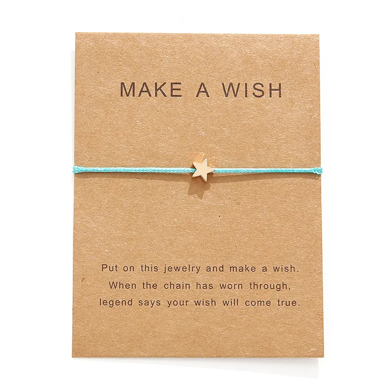 10*7 5 см желая карты стикеры Регулируемый тканевый браслет ювелирные изделия