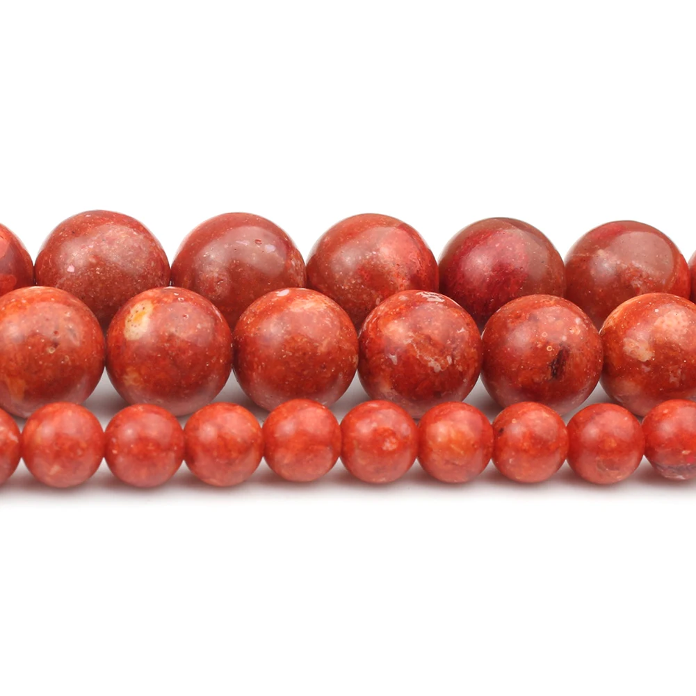 Бусины Из Натурального Красного коралла для изготовления ювелирных изделий