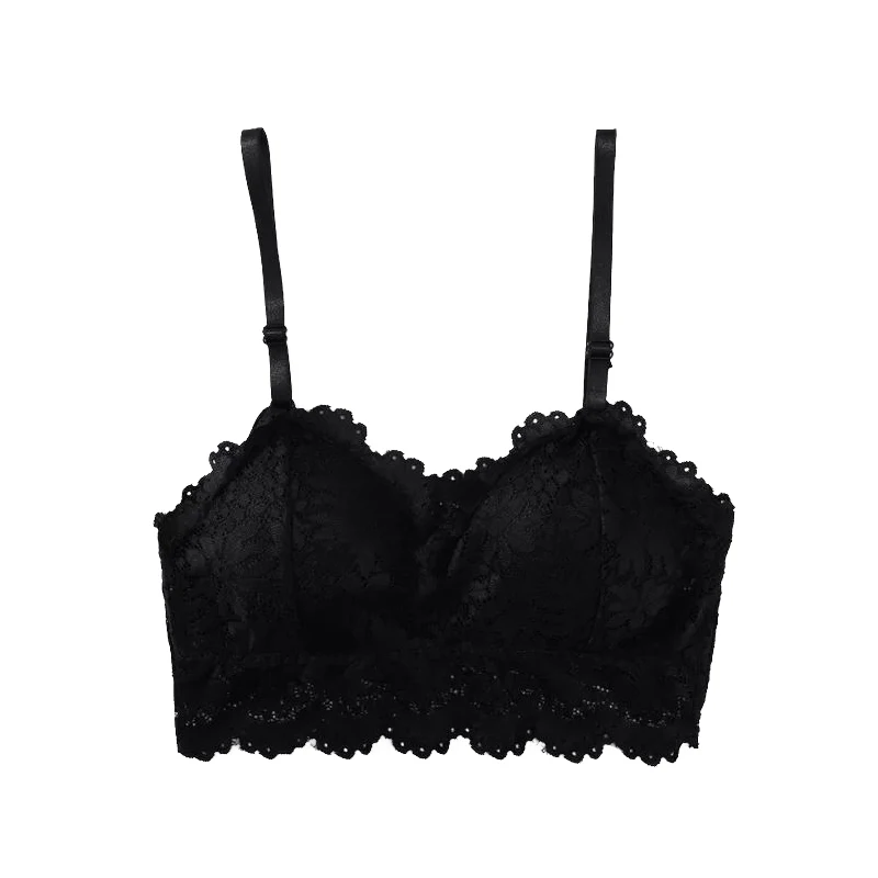 

Women Bralette Sexy Push Up Underwear Lace Seamless Crop Top Bra Ladies Tube Top Women's V-Neck Lingerie Female Sports Bra
