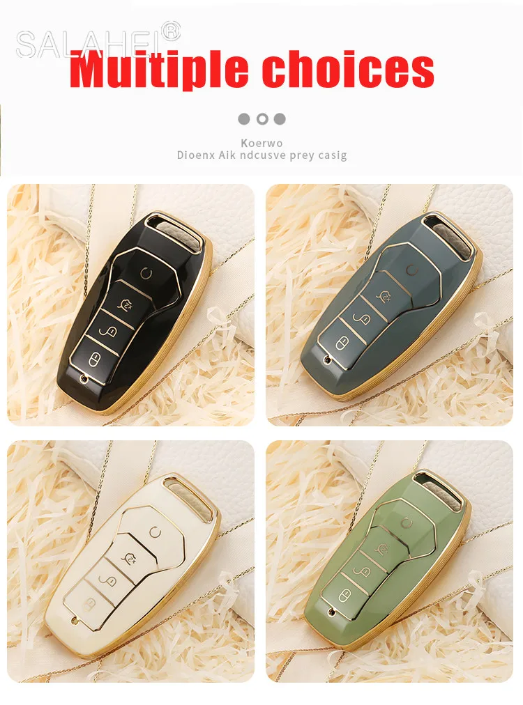 

Tpu Car Remote Key Cover Holder Protection For BYD Surui Qin Song G6 G5 S6 S7 F6 L3MAX Sirui ISCRI Dynasty Keychain Key Ring
