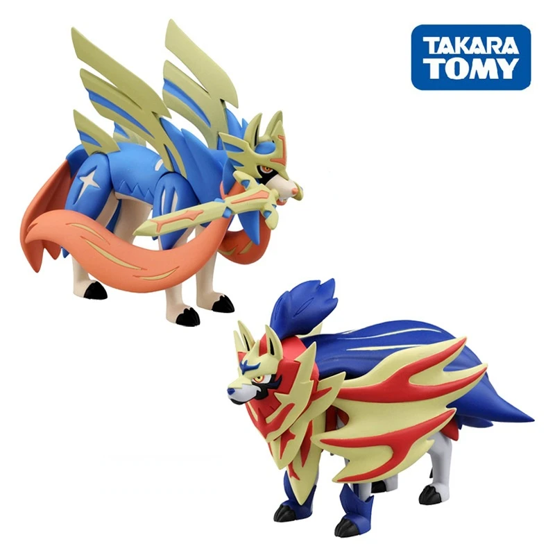 

TAKARA TOMY Zacian Figurine Pokemon Sword and Shield Figuras Anime V Action Figure ML18 ML19 PVC Collection Model Kids Gifts Toy