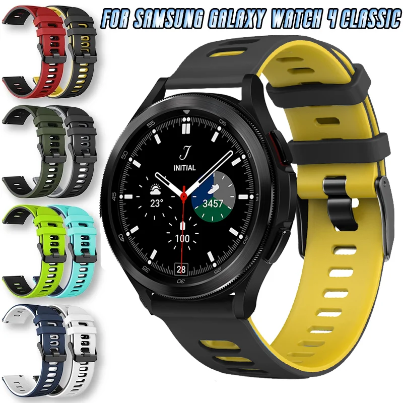 Сменный ремешок для Samsung Galaxy Watch 4 44 мм 40 силиконовый classic 46 42