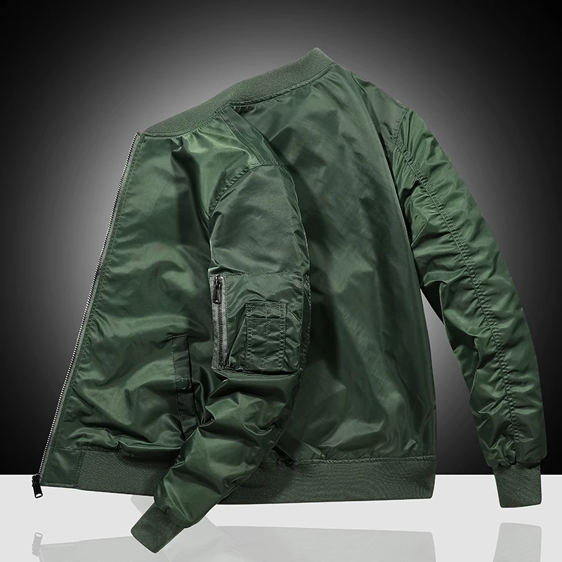 

2020High quality Wind fabric Thick and thin Zipper Coat Stand-Collar Casual Waterproof jacket Military Jacket Men's top Jacket