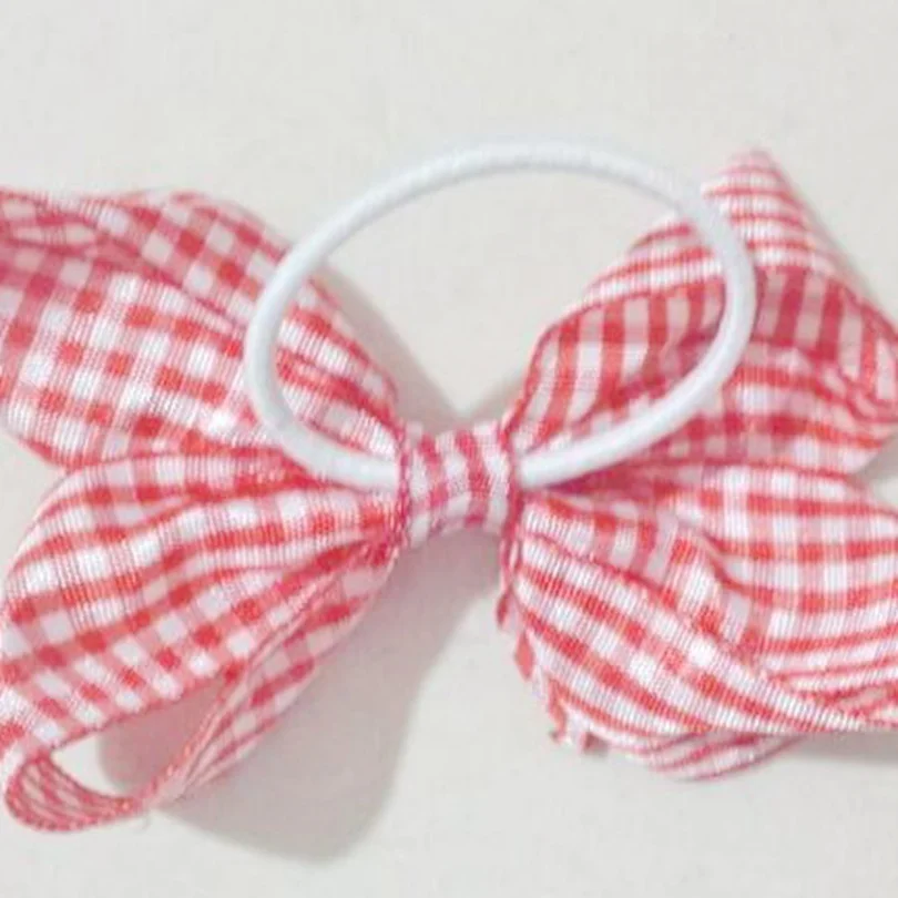 Клетчатый плед с эластичной лентой Галстуки заколки бантами для волос женщин и