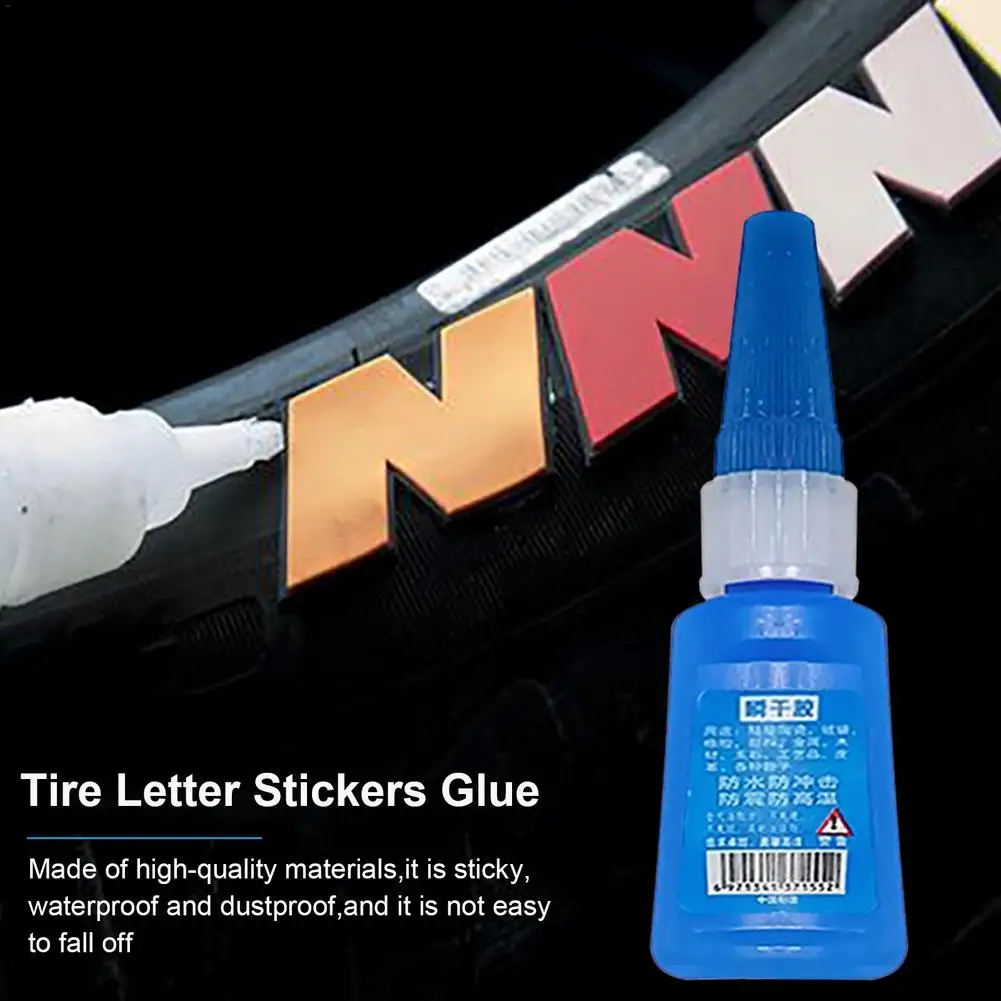 

Tire 3D Letter Stickers Special Glue 20ml Car Tire Letter Stickers Glue Accessories Car Styling Letter Stickers Glue