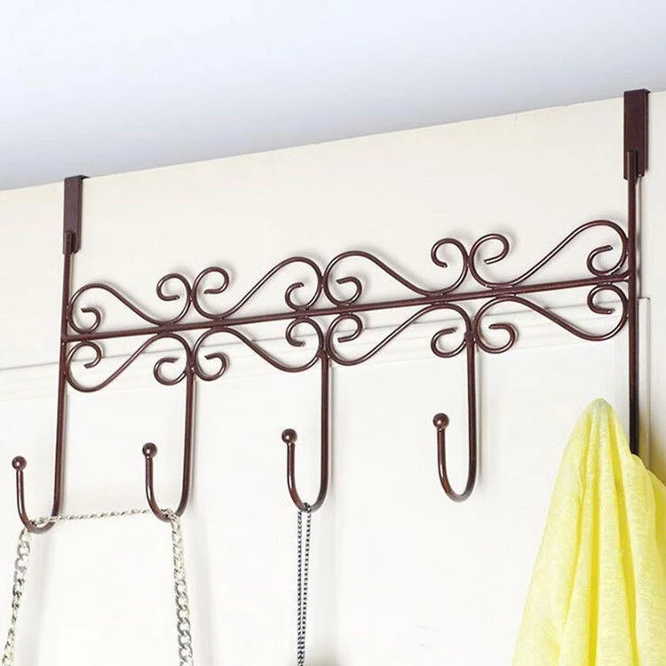 5 крючков одежды пальто полотенца крюк двери и окна вешалка из кованого железа