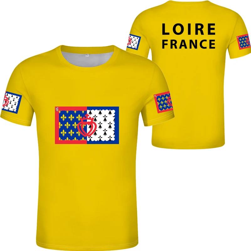 Футболка с надписью Страна Луары Бесплатная nantes именным номером Французский