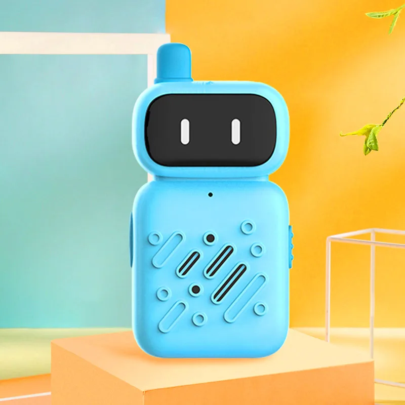 2pcs Robot Walkie Talkie USB Charging Rechargeable Portable Phone Kids Child Spy Handheld Education Interactive Interphone Toys