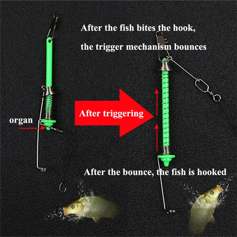 Автоматическое выталкивание двойного крючка для ловли рыбы на осень полная
