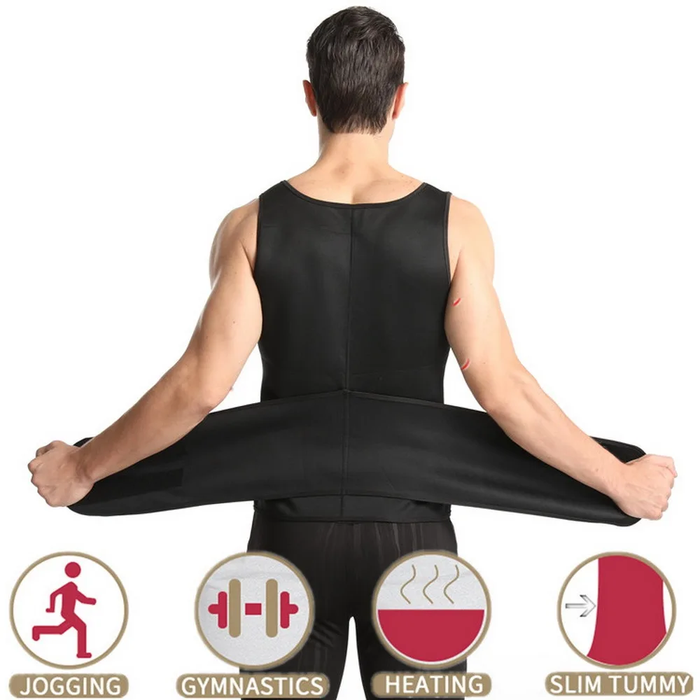 

Waist Corset Body Shapers Mens Tank Top Male Waist Corset For Abdomen Set Sport Sudador Sauna Tummy Tuck For Men Shaperwear