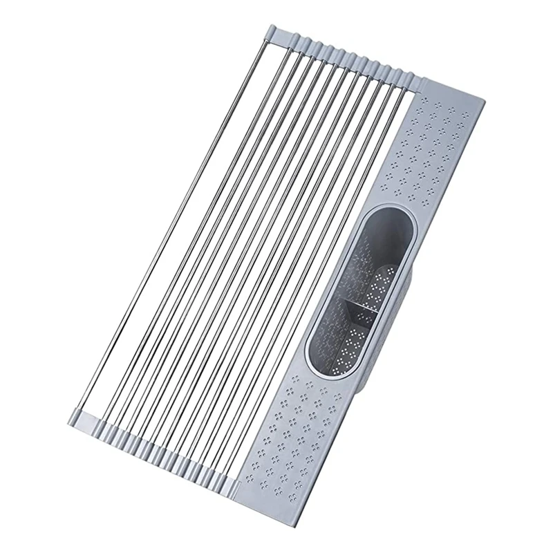 Мульти-Применение сушилка для кухни над раковиной Roll-Up посуды складная коробка