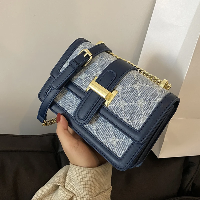 

Design Popular Bag 2021 New Female Bag Ins Chain Messenger Bag Fashion Shoulder Bag Underarm Bag Square Bag Width: 20cm