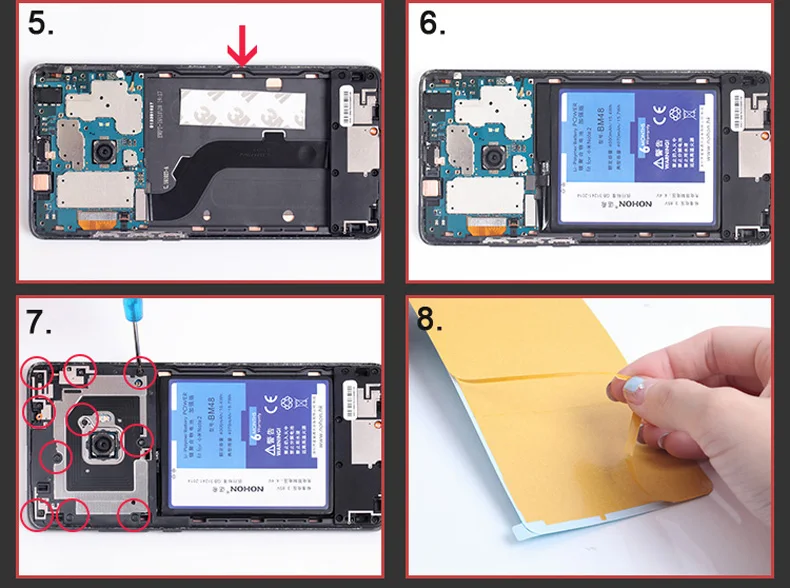 NOHON BM48 BM49 BM3A BM21 BM34 Батарея для Xiaomi Mi Note Pro 2 3 Аккумулятор Max Note2 Note3 запасная часть телефона Bateria+ Бесплатные инструменты