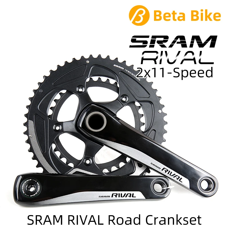 

SRAM RIVAL Crankset FC 2x11 Speed 22s Road Bike Bicycle Part 50x34T 52x36T 53x39T 170mm/172.5mm GXP Chainwheel 24mm
