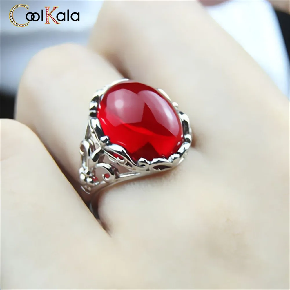 Coolkala инкрустированное хрустальным халцедоном женское Гранатовое красное