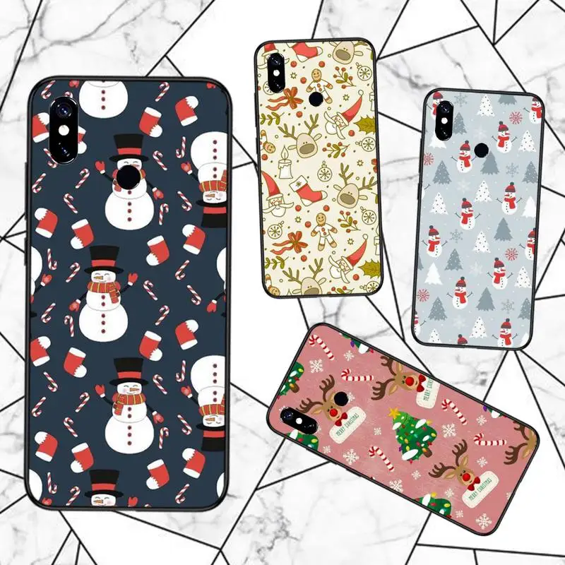 

Christmas snowman Cute Cartoon Deer Phone Case For Xiaomi Redmi note 7 8 9 t max3 s 10 pro lite funda coque shell cover