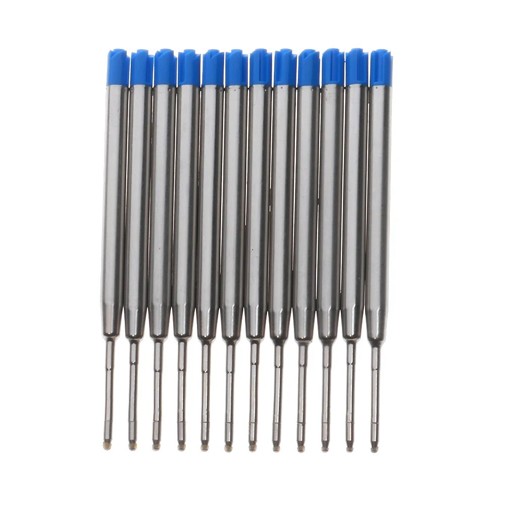 

10pcs/lot Metal Ballpoint Pen Refills Blue Ink 0.5mm Medium Nib Ball Point Pen Refills School Office Stationery Supplies Gifts