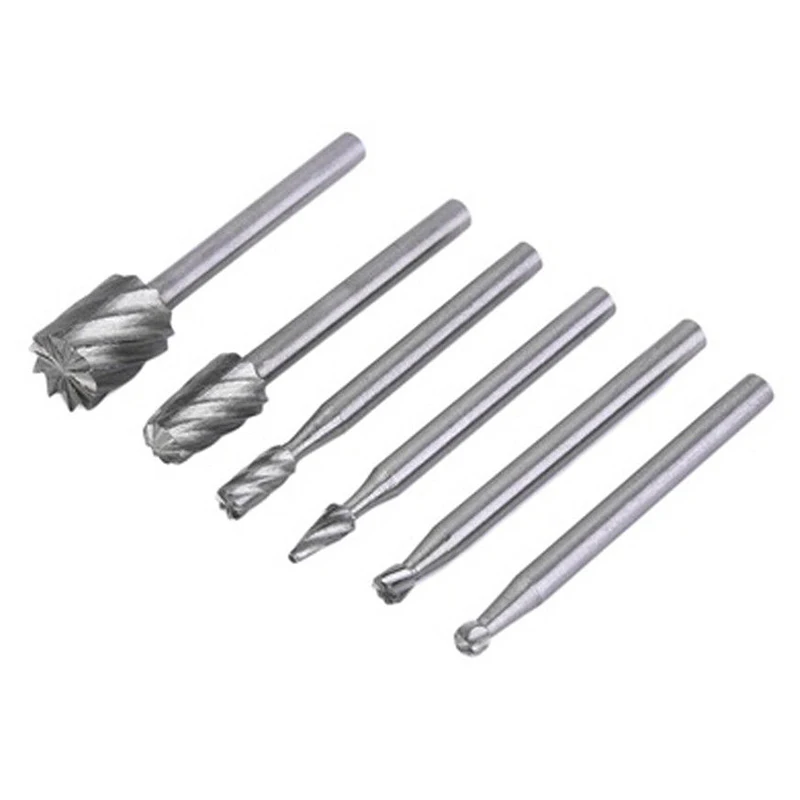 6PCS Router HSS Titanium Dremel Routing Rotary Milling Cutter Tool File Woodworking Bur Bit Engraving Bits | Автомобили и