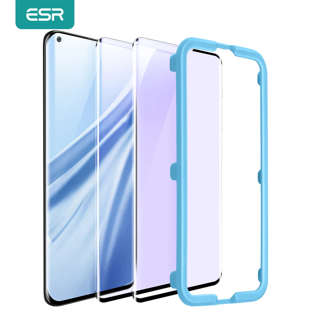 

ESR Tempered Glass for Xiaomi Mi 11 Pro Anti Blue-Light Glass Full Cover Screen Protector for Xiaomi MI 10/9/8 SE Soft TPU Film