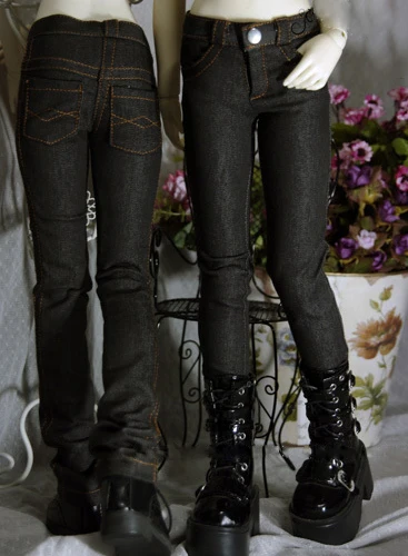 

M1009 children handmade toy 1/6 1/3 1/4 uncle Doll clothes BJD/SD doll props Accessories clothes Low-rise black gray jeans 1pcs