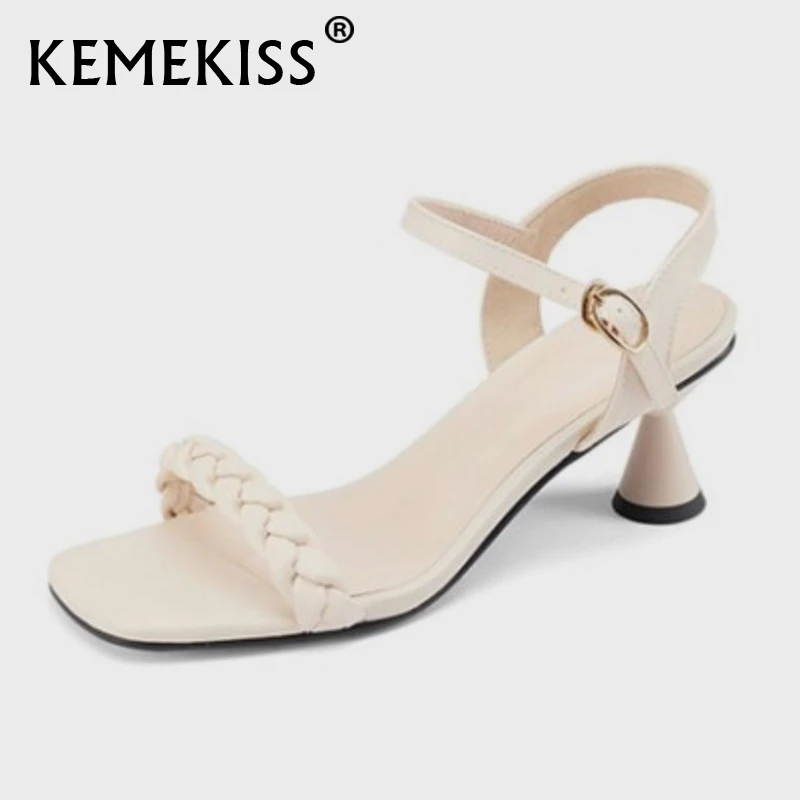 

KemeKiss Size 31-43 Women High Heel Sandals Strange Heel Buckle Sandals Summer For Women Fashion Party Shoes Women Footwear