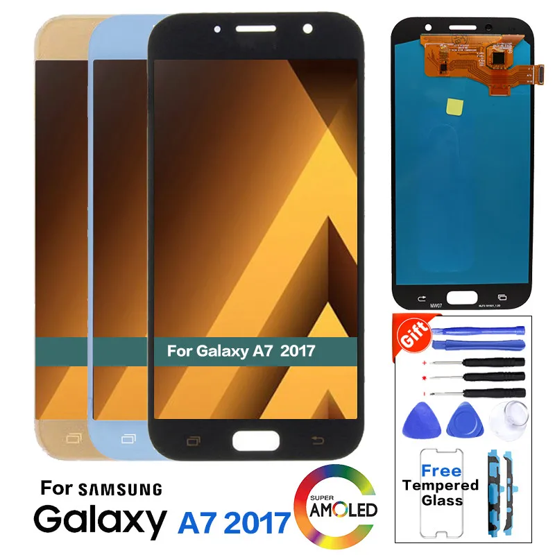 Amoled для Samsung Galaxy A7 2017 A720 SM A720F дисплей ЖК экран Замена A720S|Экраны мобильных