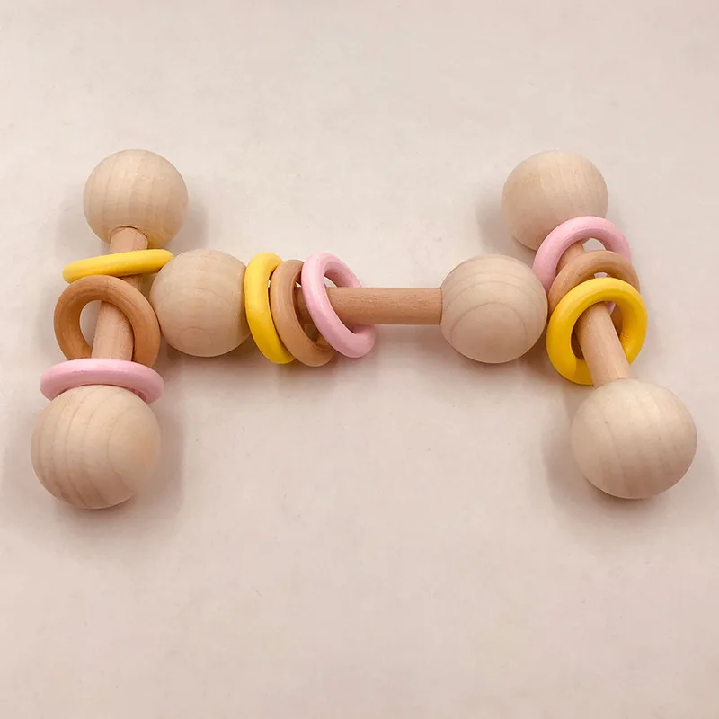 Детские деревянные погремушки погремушка грызунок игрушка для прорезывания