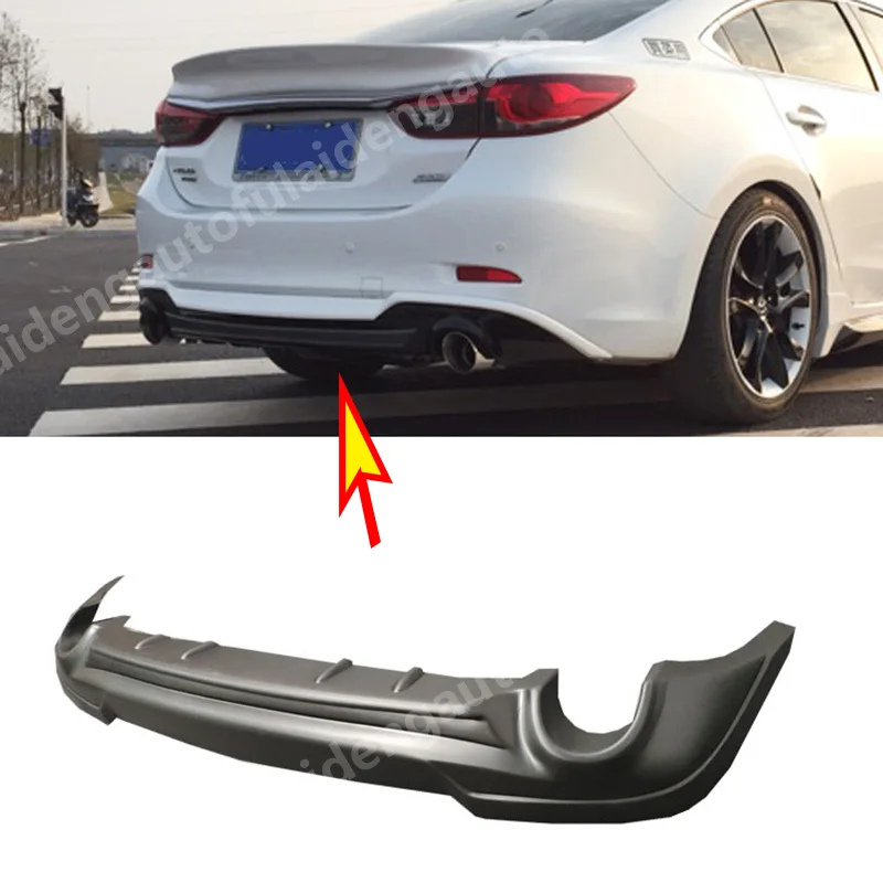 Для Mazda 6 M6 Atenza- Неокрашенный под задний бампер диффузор Накладка для губ задний сплиттер спойлер автомобильный Стайлинг