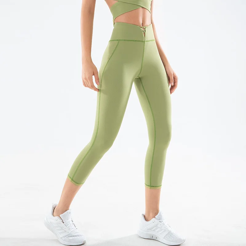 Женские трико для бега с высокой талией эластичные дышащие спортивные брюки